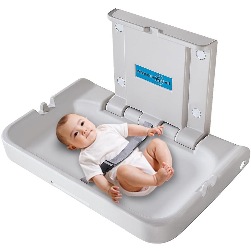 KSITEX Baby Changing Station,Wall Mounted Diaper Changing Tables Fold Up Changer Station Commercial Malls/Hotels/Airports - Image 1